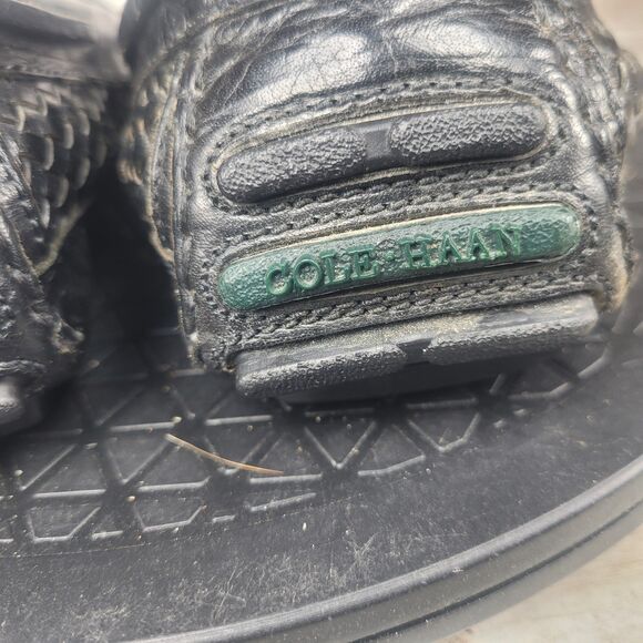 Cole Haan Woven Boots Men\'s Size 9.5 Black Leather Weave Bow Detail Loafer Shoes main image 10